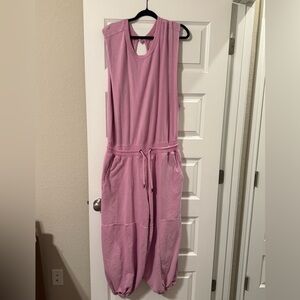 Free People movement : Throw And Go Onesie Pink Jumpsuit
